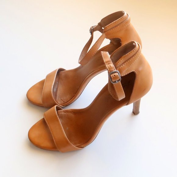 Lucky Brand Tan Open Toe Stiletto Heels / Sandals / Dress Shoes Size 7 - Picture 10 of 14